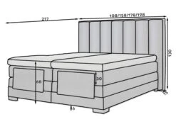 Lit Boxspring électrique Tissu Noir Avec Matelas Et Surmatelas Arkos -Pas Cher Lit Magasin lit boxspring electrique tissu noir avec matelas et surmatelas arkos 5904484028985 1425012