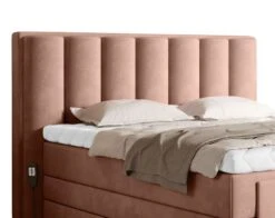 Lit Boxspring électrique Tissu Rose Avec Matelas Et Surmatelas Arkos -Pas Cher Lit Magasin lit boxspring electrique tissu rose avec matelas et surmatelas arkos 5904484029067 1424937