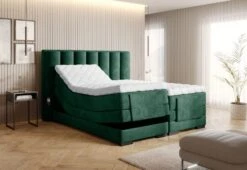 Lit Boxspring électrique Tissu Vert Avec Matelas Et Surmatelas Arkos -Pas Cher Lit Magasin lit boxspring electrique tissu vert avec matelas et surmatelas arkos 3666722727891 1424959