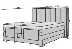 Lit Boxspring électrique Velours Gris Souris Avec Matelas Et Surmatelas Arkos -Pas Cher Lit Magasin lit boxspring electrique velours gris souris avec matelas et surmatelas arkos 5904484028107 1425032