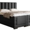 Lit Boxspring électrique Velours Noir Avec Matelas Et Surmatelas Arkos -Pas Cher Lit Magasin lit boxspring electrique velours noir avec matelas et surmatelas arkos 5904484028824 1425631