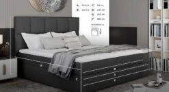 Lit Boxspring Tissu Beige Chiné Avec Matelas Et Surmatelas Lizen -Pas Cher Lit Magasin lit boxspring tissu beige chine avec matelas et surmatelas lizen 3666722727938 1422234