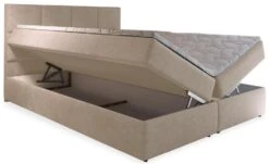 Lit Boxspring Tissu Beige Chiné Avec Matelas Et Surmatelas Lizen -Pas Cher Lit Magasin lit boxspring tissu beige chine avec matelas et surmatelas lizen 3666722727938 910563