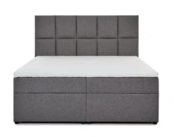 Lit Boxspring Tissu Gris Foncé Avec Matelas Et Surmatelas Lizen -Pas Cher Lit Magasin lit boxspring tissu gris fonce avec matelas et surmatelas lizen 3666722634526 1422212
