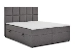 Lit Boxspring Tissu Gris Foncé Avec Matelas Et Surmatelas Lizen -Pas Cher Lit Magasin lit boxspring tissu gris fonce avec matelas et surmatelas lizen 3666722634526 1422214
