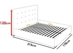 Lit Capitonné Avec Coffre Simili Noir Ruben 160 -Pas Cher Lit Magasin lit capitonne avec coffre simili noir ruben 160 3327480004425 93417