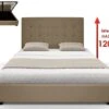 Lit Capitonné Avec Coffre Simili Taupe Ruben 160 -Pas Cher Lit Magasin lit capitonne avec coffre simili taupe ruben 160 3327480003206 93015