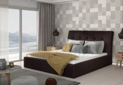 Lit Capitonné Avec Rangement Velours Marron Klein 8 Lit Capitonné Avec Rangement Velours Marron Klein -Pas Cher Lit Magasin lit capitonne avec rangement velours marron klein 3666722596565 1420342