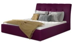 Lit Capitonné Avec Rangement Velours Prune Klein