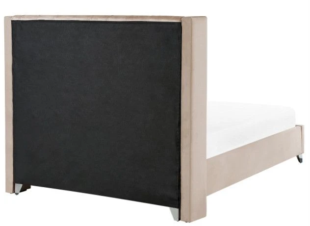 Lit Capitonné Chesterfield Velours Beige Klouto 180x200 Cm 7 Lit Capitonné Chesterfield Velours Beige Klouto 180x200 Cm – Image 5