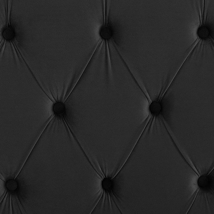 Lit Capitonné Chesterfield Velours Noir Klouto 140x190 Cm 8 Lit Capitonné Chesterfield Velours Noir Klouto 140x190 Cm – Image 6