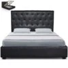 Lit Capitonné Noir Simili Reva -Pas Cher Lit Magasin lit capitonne noir simili reva 3327480007037 8964
