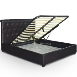 Lit Capitonné Noir Simili Reva 7 Lit Capitonné Noir Simili Reva -Pas Cher Lit Magasin lit capitonne noir simili reva 3327480007037 8966