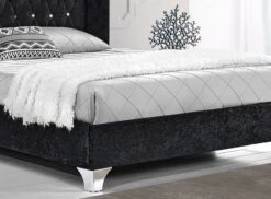 Lit Capitonné Velours Noir Kouro 160x200 Cm 8 Lit Capitonné Velours Noir Kouro 160x200 Cm -Pas Cher Lit Magasin lit capitonne velours noir kouro 160x200 cm 3666722576253 589769