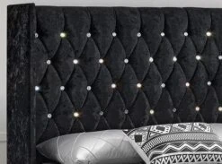 Lit Capitonné Velours Noir Kouro 160x200 Cm 9 Lit Capitonné Velours Noir Kouro 160x200 Cm -Pas Cher Lit Magasin lit capitonne velours noir kouro 160x200 cm 3666722576253 589770