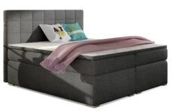 Lit Chambre D'hôtel Avec Matelas Tissu Gris Alko