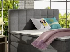 Lit Chambre D'hôtel Avec Matelas Tissu Gris Alko -Pas Cher Lit Magasin lit chambre d hotel avec matelas tissu gris alko 5904484019563 1424427