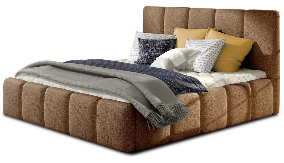 Lit Coffre 140x200 Cm Capitonné Velours Marron Clair Vika 3 Lit Coffre 140x200 Cm Capitonné Velours Marron Clair Vika