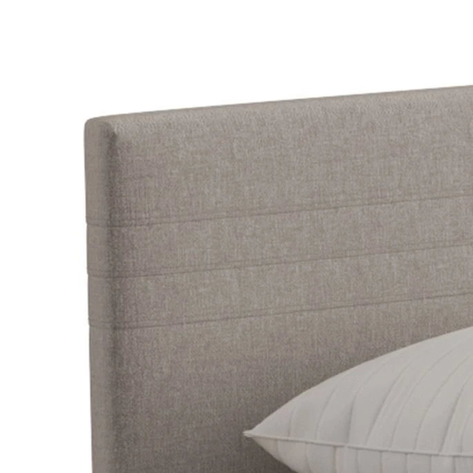 Lit Coffre 160x200 Cm Tissu Gris Vincennes 11 Lit Coffre 160x200 Cm Tissu Gris Vincennes – Image 9