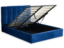 Lit Coffre 160x200 Cm Velours Bleu Utani 9 Lit Coffre 160x200 Cm Velours Bleu Utani -Pas Cher Lit Magasin lit coffre 160x200 cm velours bleu utani 3327480065037 1135981