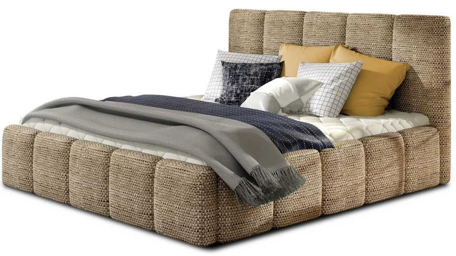 Lit Coffre 180x200 Cm Capitonné Tissu Beige Chiné Vika 3 Lit Coffre 180x200 Cm Capitonné Tissu Beige Chiné Vika