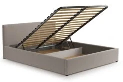 Lit Coffre 180x200 Cm Tissu Gris Vincennes