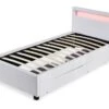 Lit Coffre à LED Et 2 Tiroirs 90x190 Cm Simili Cuir Blanc Olaro 2 Lit Coffre à LED Et 2 Tiroirs 90x190 Cm Simili Cuir Blanc Olaro -Pas Cher Lit Magasin lit coffre a led et 2 tiroirs 90x190 cm simili cuir blanc olaro 3327480065075 1135959