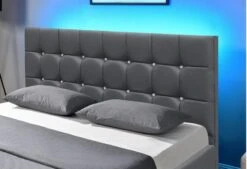 Lit Coffre à Led Simili Cuir Gris Kate 140 12 Lit Coffre à Led Simili Cuir Gris Kate 140 -Pas Cher Lit Magasin lit coffre a led simili cuir gris kate 140 3557630018679 94282