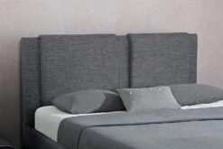Lit Coffre Avec 2 Tiroirs 140x190 Cm Tissu Gris Foncé Jorn -Pas Cher Lit Magasin lit coffre avec 2 tiroirs 140x190 cm tissu gris fonce foli 3557630032057 570166