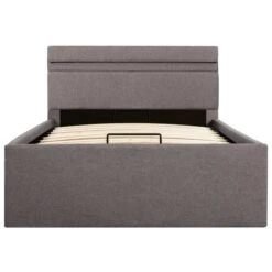 Lit Coffre Avec LED Taupe Tissu 100x200cm -Pas Cher Lit Magasin lit coffre avec led taupe tissu 100x200cm 3666722495172 633829