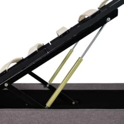 Lit Coffre Avec LED Taupe Tissu 100x200cm -Pas Cher Lit Magasin lit coffre avec led taupe tissu 100x200cm 3666722495172 633833