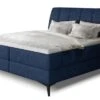 Lit Continental Moderne Avec Matelas Velours Bleu Brato -Pas Cher Lit Magasin lit coffre avec matelas velours bleu aderito 140x200 cm 3666722634410 1423011