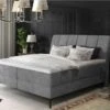 Lit Coffre Avec Matelas Velours Gris Erato 160x200 Cm -Pas Cher Lit Magasin lit coffre avec matelas velours gris aderito 160x200 cm 3327480050651 653660