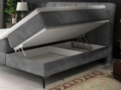 Lit Coffre Avec Matelas Velours Gris Erato 160x200 Cm 10 Lit Coffre Avec Matelas Velours Gris Erato 160x200 Cm -Pas Cher Lit Magasin lit coffre avec matelas velours gris aderito 160x200 cm 3327480050651 653662