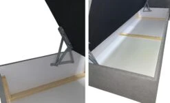 Lit Coffre Boxspring Avec Matelas Simili Noir Ovana 140x200 Cm -Pas Cher Lit Magasin lit coffre boxspring avec matelas simili noir ovana 140x200 cm 3327480064023 945055