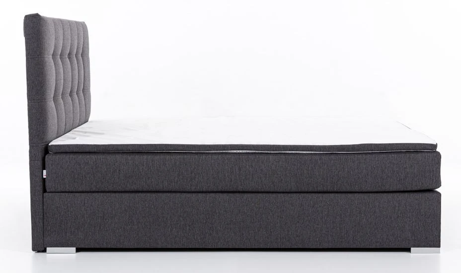 Lit Coffre Boxspring Simili Cuir Noir Avec Matelas Et Surmatelas Kavin 7 Lit Coffre Boxspring Simili Cuir Noir Avec Matelas Et Surmatelas Kavin – Image 5