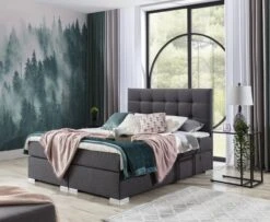 Lit Coffre Boxspring Tissu Noir Avec Matelas Et Surmatelas Kavin 22 Lit Coffre Boxspring Tissu Noir Avec Matelas Et Surmatelas Kavin -Pas Cher Lit Magasin lit coffre boxspring tissu noir avec matelas et surmatelas kavin 3666722634915 1422120