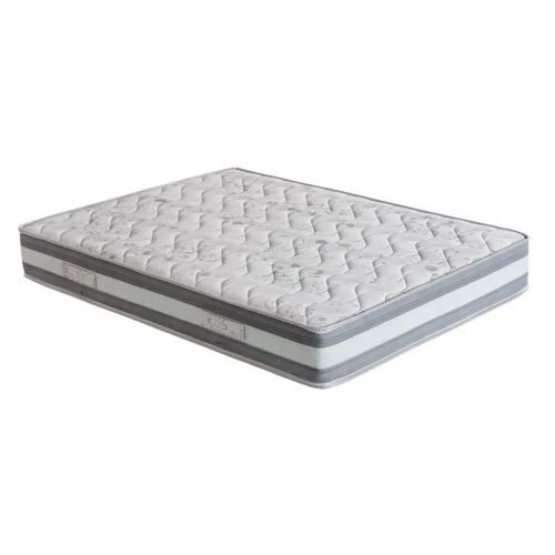 Lit Coffre Capitonné Velours Gris 140 Kim + Matelas Mémoire 24 Cm 4 Lit Coffre Capitonné Velours Gris 140 Kim + Matelas Mémoire 24 Cm – Image 2