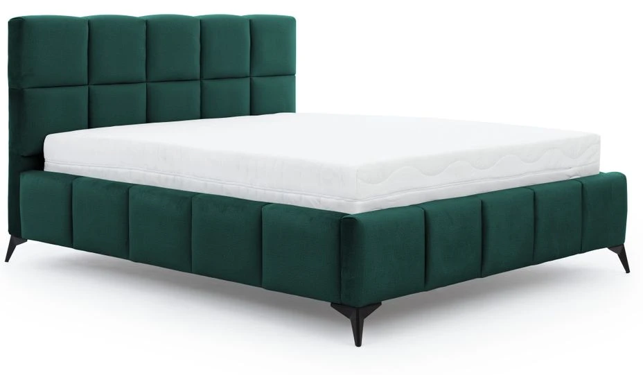 Lit Coffre Moderne 140x200 Cm Capitonné Tissu Doux Vert Mister 3 Lit Coffre Moderne 140x200 Cm Capitonné Tissu Doux Vert Mister