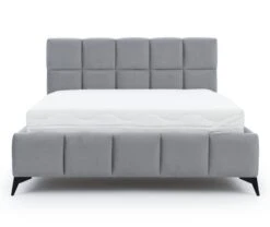 Lit Coffre Moderne 160x200 Cm Capitonné Velours Gris Foncé Mister 2 -Pas Cher Lit Magasin lit coffre moderne 160x200 cm capitonne velours noir mister 5904484009342 1340984