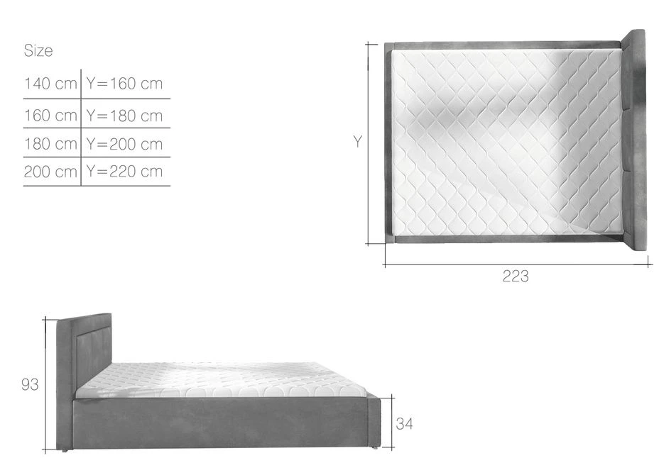 Lit Coffre Simili Cuir Beige Clair Grand Carré Capitonné Berlino 8 Lit Coffre Simili Cuir Beige Clair Grand Carré Capitonné Berlino – Image 6