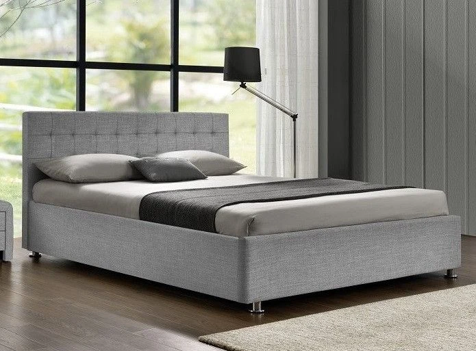 Lit Coffre Tissu Gris Clair Comett 160x200 Cm 3 Lit Coffre Tissu Gris Clair Comett 160x200 Cm