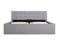 Lit Coffre Tissu Gris Clair Rundo 140x200 Cm -Pas Cher Lit Magasin lit coffre tissu gris clair rundo 140x200 cm 3666722557344 386870
