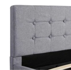 Lit Coffre Tissu Gris Clair Rundo 140x200 Cm -Pas Cher Lit Magasin lit coffre tissu gris clair rundo 140x200 cm 3666722557344 386874