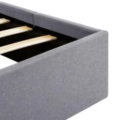 Lit Coffre Tissu Gris Clair Rundo 140x200 Cm -Pas Cher Lit Magasin lit coffre tissu gris clair rundo 140x200 cm 3666722557344 386876