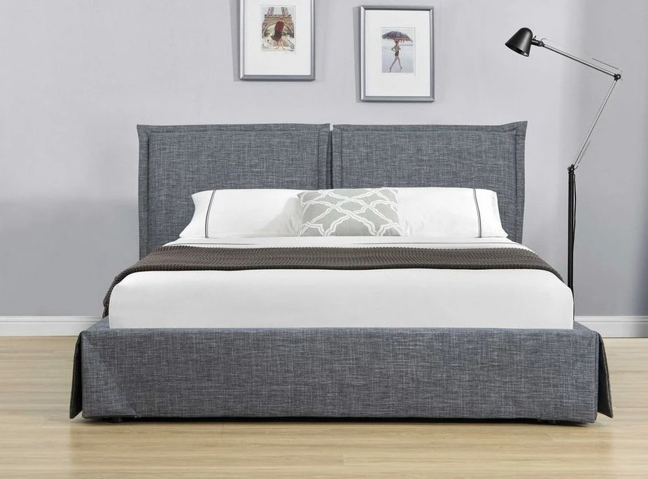 Lit Coffre Tissu Lin Gris Foncé Kathia 180x200 Cm 3 Lit Coffre Tissu Lin Gris Foncé Kathia 180x200 Cm