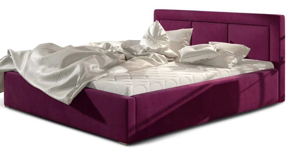 Lit Coffre Velours Prune Grand Carré Capitonné Berlino 3 Lit Coffre Velours Prune Grand Carré Capitonné Berlino