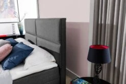 Lit Continental Capitonné Tissu Gris Foncé Chiné Weber -Pas Cher Lit Magasin lit continental capitonne tissu gris fonce chine weber 3666722601771 1397368