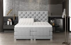 Lit Continental électrique Tissu Gris Clair Avec Matelas Et Surmatelas Karmen 20 Lit Continental électrique Tissu Gris Clair Avec Matelas Et Surmatelas Karmen -Pas Cher Lit Magasin lit continental electrique tissu gris clair avec matelas et surmatelas karmen 3666722727754 1427690