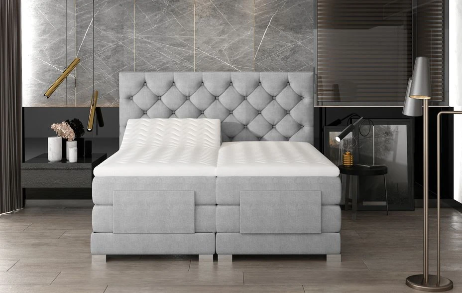 Lit Continental électrique Velours Moutarde Avec Matelas Et Surmatelas Karmen 12 Lit Continental électrique Velours Moutarde Avec Matelas Et Surmatelas Karmen – Image 10